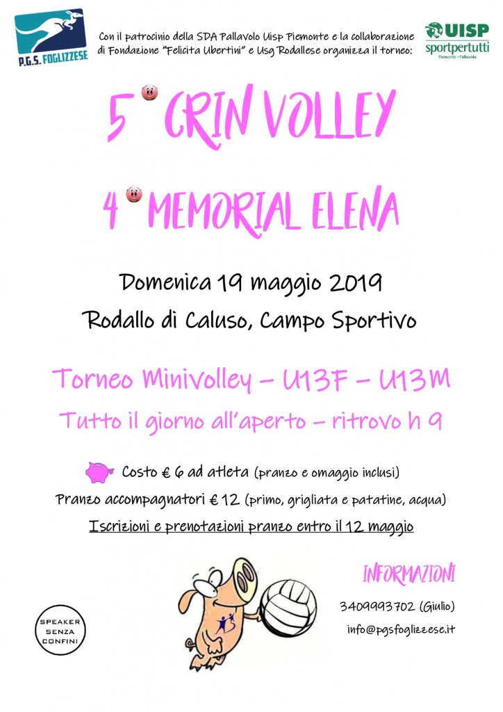 Volantino 5° Crin Volley - 4° Memorial Elena